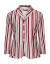 True Nyc Woman Blazer Brick Size 6 Cotton, Elastane In Red