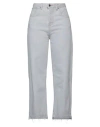 True Nyc Woman Denim Pants Light Grey Size 24 Cotton In Grey