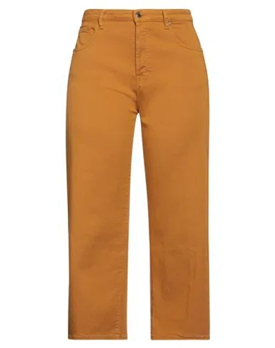 True Nyc Woman Jeans Marigold Size 31 Cotton, Elastomultiester, Elastane In Yellow