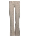 True Nyc Woman Pants Beige Size 31 Cotton, Elastane In Beige