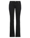 True Nyc Woman Pants Black Size 27 Cotton, Elastane, Bovine Leather