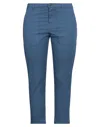 True Nyc Woman Pants Blue Size 27 Cotton, Elastane In Blue