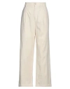 True Nyc Woman Pants Cream Size 27 Cotton, Linen, Elastane In White