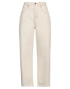 True Nyc Woman Pants Cream Size 29 Cotton In White