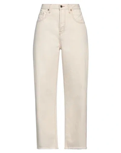 True Nyc Woman Pants Cream Size 29 Cotton In White