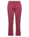 True Nyc Woman Pants Garnet Size 27 Cotton, Elastane In Red
