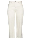 True Nyc Woman Pants Ivory Size 30 Cotton In White