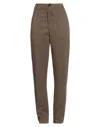 True Nyc Woman Pants Khaki Size 30 Lyocell, Linen, Cotton In Beige
