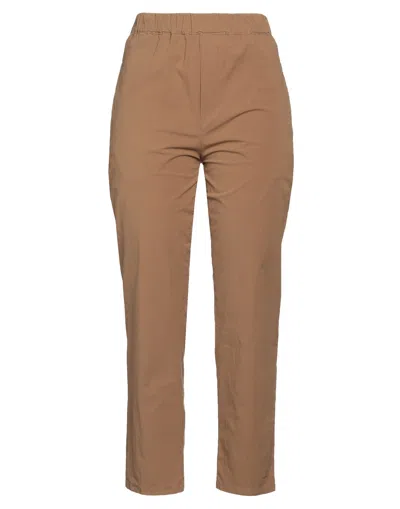 True Nyc Woman Pants Khaki Size Xs Cotton, Elastane In Beige
