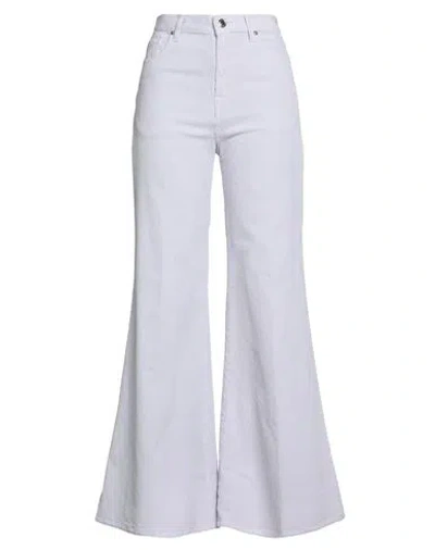 True Nyc Woman Pants Lilac Size 28 Cotton, Elastane In Purple