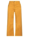 True Nyc Woman Pants Marigold Size 29 Cotton, Elastane In Yellow