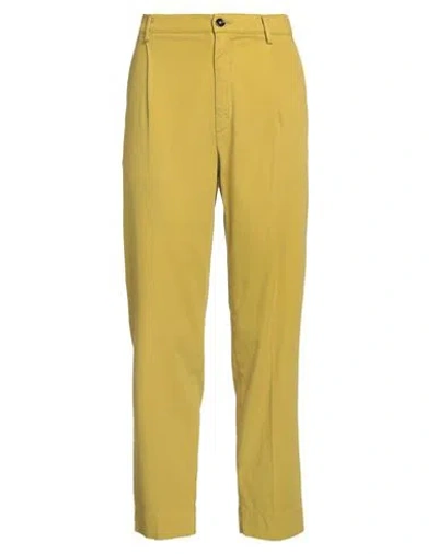 True Nyc Woman Pants Mustard Size 29 Cotton, Lyocell, Elastane In Yellow