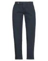 True Nyc Woman Pants Navy Size 29 Cotton, Elastane In Navy Blue