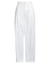 True Nyc Woman Pants White Size 28 Lyocell, Cotton, Elastane In White