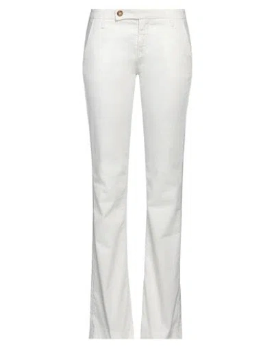 True Nyc Woman Pants White Size 30 Cotton, Elastane