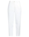 True Nyc Woman Pants White Size 31 Cotton, Elastane In White