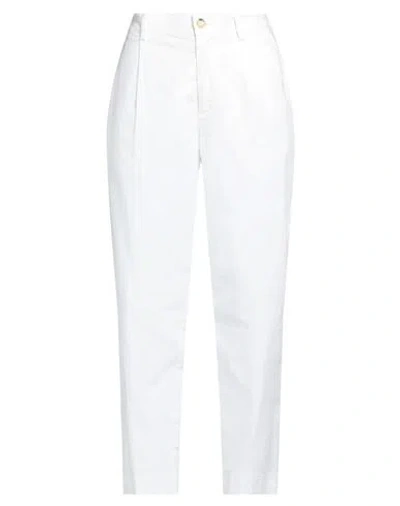 True Nyc Woman Pants White Size 31 Cotton, Elastane