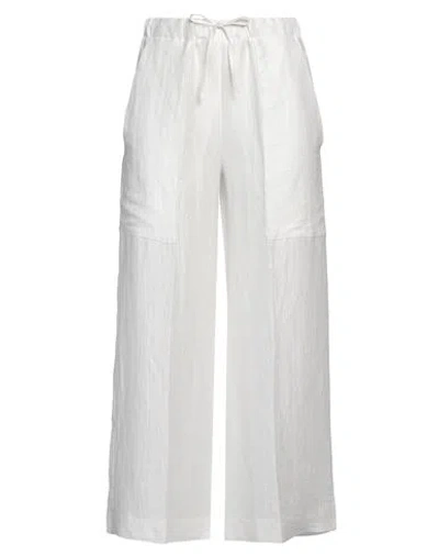 True Nyc Woman Pants White Size L Linen, Polyamide