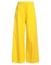 True Nyc Woman Pants Yellow Size Xs Cotton, Elastane