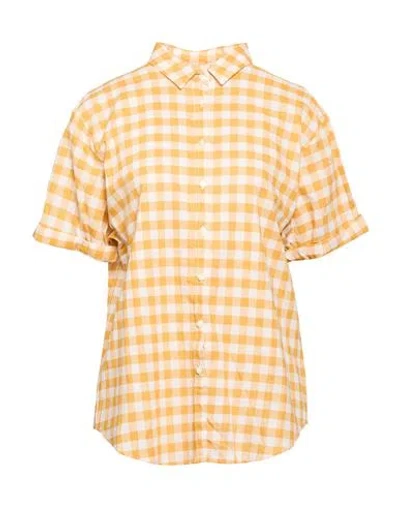 True Nyc Woman Shirt Marigold Size Xs Cotton, Linen In Yellow