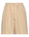 True Nyc Woman Shorts & Bermuda Shorts Beige Size 6 Silk
