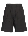 True Nyc Woman Shorts & Bermuda Shorts Black Size M Cotton, Elastane