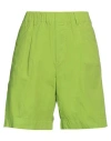 True Nyc Woman Shorts & Bermuda Shorts Light Green Size M Cotton, Elastane