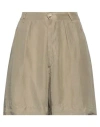 True Nyc Woman Shorts & Bermuda Shorts Sage Green Size 6 Silk