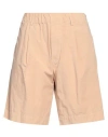 True Nyc Woman Shorts & Bermuda Shorts Sand Size L Cotton, Elastane In Beige