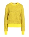 True Nyc Woman Sweater Yellow Size L Alpaca Wool, Acrylic, Polyamide, Polyester