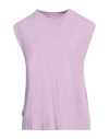 True Nyc Woman T-shirt Light Purple Size M Cotton In Purple