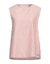 True Nyc Woman Top Burgundy Size L Cotton, Polyester In Red