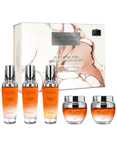 True Organica Unisex 8.47oz Hyaluronic Acid Age-defying Ritual Set In Orange