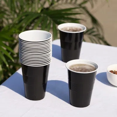 True Party 10oz Clear Plastic Tumblers, 50ct In Black