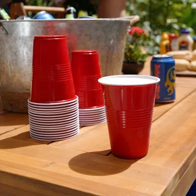 True Party 16 oz Plastic Cups In Red, 100ct