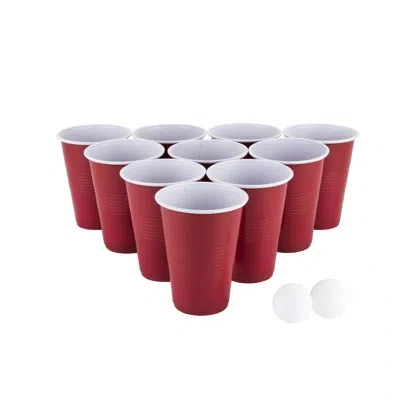 True Party Beer Pong Kit, Hang Card & Bag In Red