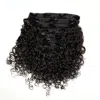 True + Pure Texture Sasha Curl Deep Curly Human Hair Clip Ins Extensions - 20"