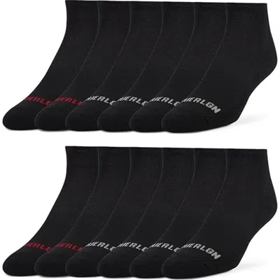 True Religion 12 Pairs Premium Athletic No Show Socks In Black