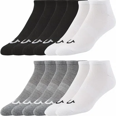 True Religion 12 Pairs Premium Athletic No Show Socks In Multi