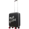 True Religion 22.5" Hardcase Checkered Carry-on With Big Logo.