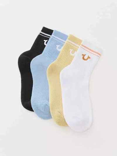 True Religion 4-pack Ankle Sock In Multi