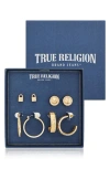 True Religion 4-pack Assorted Stud & Hoop Earrings In Gold