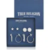 True Religion 4-pack Assorted Stud & Hoop Earrings In Metallic
