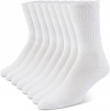 True Religion 8 Pairs Premium Athletic Crew Socks In White