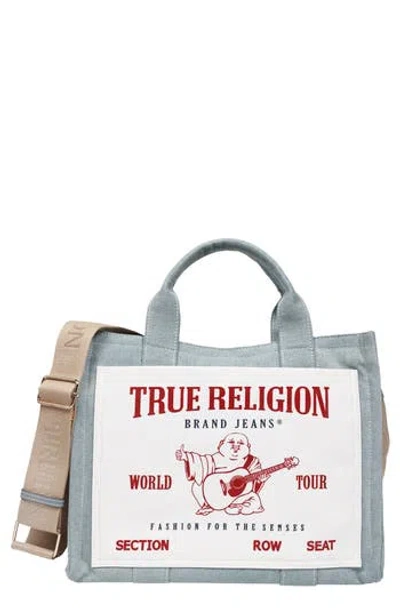 True Religion Ace Mega Buddha Tote In Blue