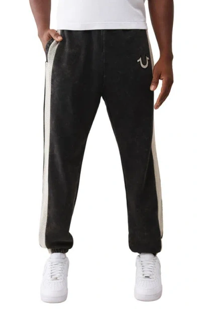 True Religion Acid Mesh Joggers In Black