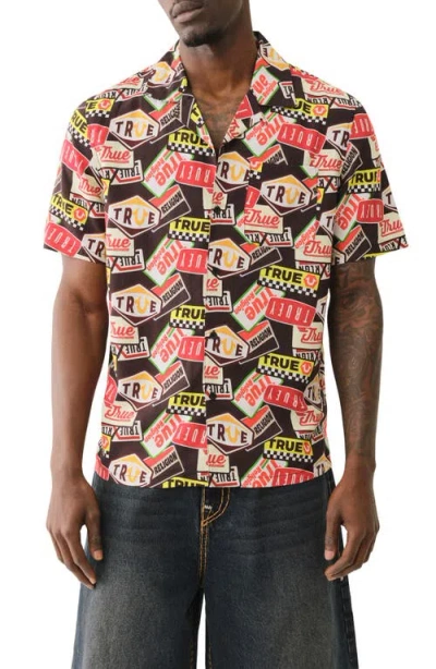 True Religion All Love Camp Shirt In Multi