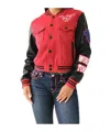 True Religion Anniversary Varsity Jacket In Black