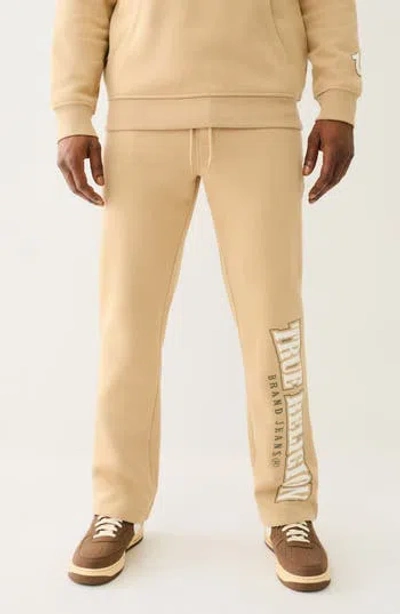 True Religion Arch Straight Leg Sweatpants In Travertine