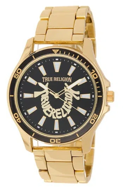 True Religion Arched Logo Bracelet Watch, 42.6mm In Gold